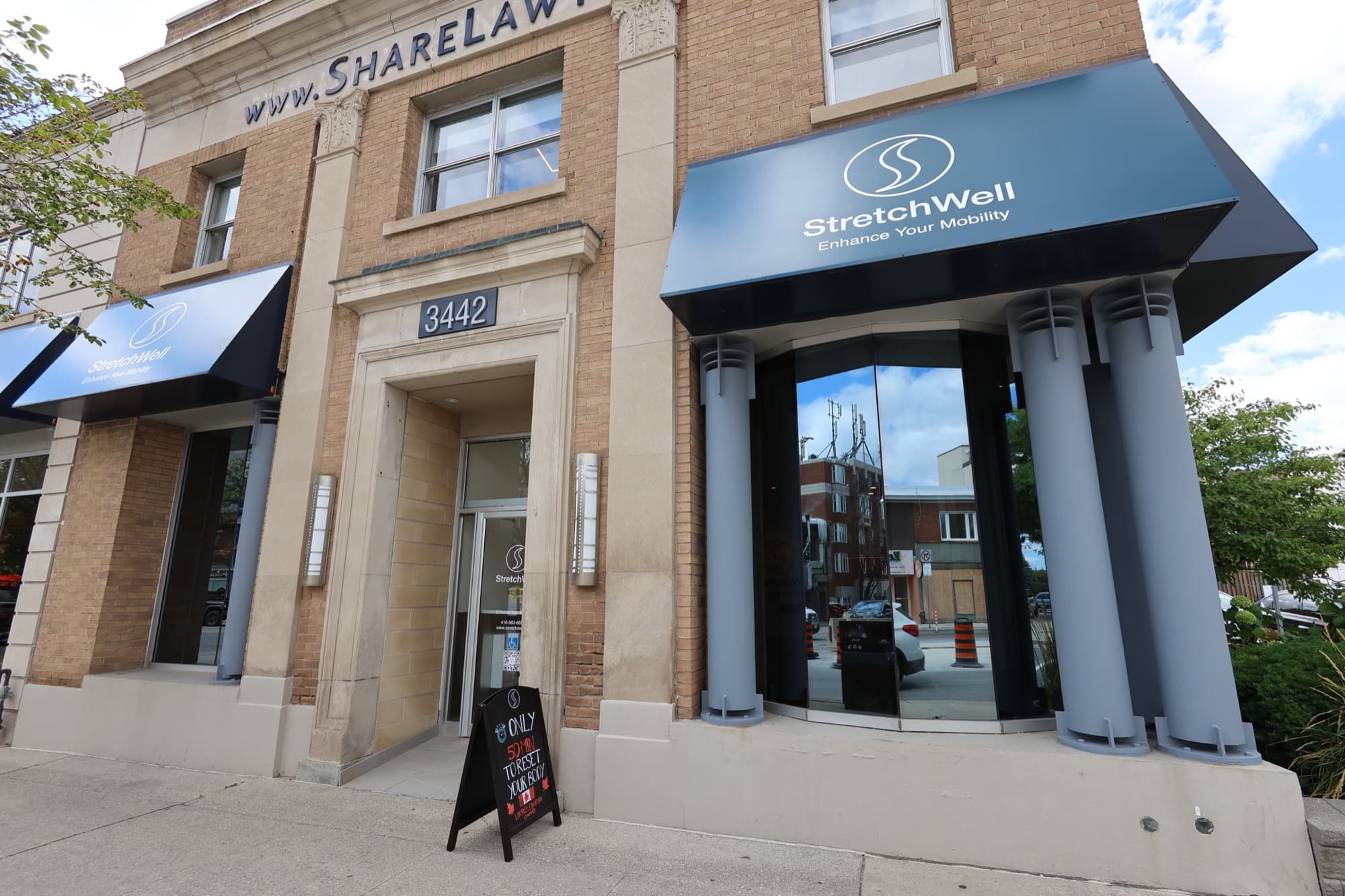 A StretchWell studio storefront